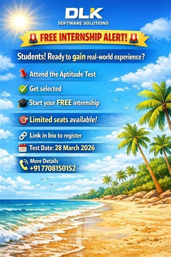 🔥 DLK Software Solutions Internship | 30 Days + Real Project @ ₹2500 😱