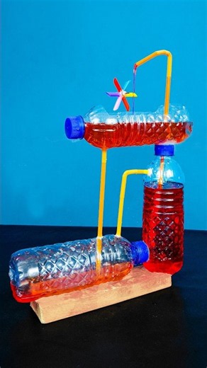 Smart eternal flowing water without electricity using plastic bottles