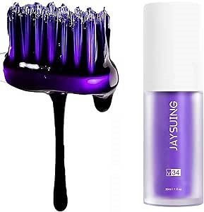 Purple Colour Corrector Toothpaste，V34 Color Corrector Toothpaste for Teeth Whitening, Whitening Toothpastes Stain Removal, Teeth Cleaning and Care