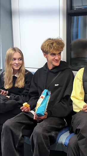 He tried to prank random strangers on the train #pranks #subway #shorts