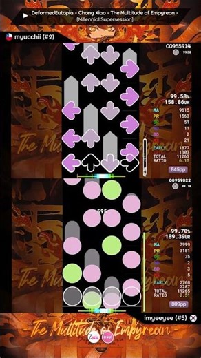 10 minutes of fast, tricky long notes... #osu #osugame #osumania #osumaniaskins #osumania4k