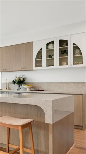 The kitchen in the Elizabeth Drive display home, designed by Elements Design & Build in collaboration with Studio 29 Designs, showcases the timeless beauty of Caesarstone Mineral Bianco Drift™. Flowing seamlessly within the open-plan space, its soft veining and warm tones enhances both light and connectivity. A perfect balance of style and durability, Bianco Drift™ brings a refined sophistication to this thoughtfully designed kitchen. Now available in a Crystalline Silica-Free format. Builder - 