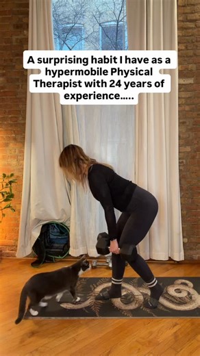 Melissa Koehl on Instagram: "If you’ve ever been told not to wear a brace or use an assistive device because “it will make you weak” or “you’ll get dependent on it”… this post is for you. I’m highlighting the stair railing because it was top of mind today while I was doing my little rooftop AM wake up sesh. Advice like this is usually well intentioned, but it’s often misguided when it isn’t taken in the context of hypermobility and connective tissue disorders. When your joints literally move mor