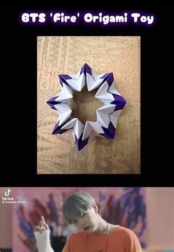 How to make BTS 'Fire' Origami Toy, 8 units. #bts #btsarmy #origamitutorial #papercraft #btsxarmy