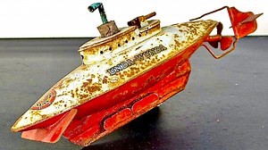 Watch the Stunning Restoration of the 1951 Tin Toy Submarine 'UNDA-WUNDA' – A Piece of History