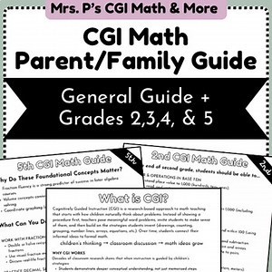 CGI Math Parent/Family/Guardian Guide | Second, Third, Fourth, Fifth Grades