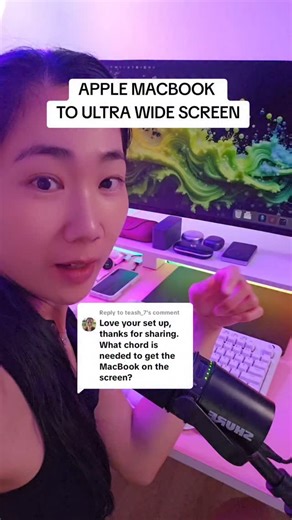 Brand Nat | AI & Tech for Business on Instagram: "How I connect macbook pro to ultra wide screen thats not an apple product"