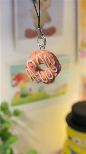Making a Cute Donut 🍩 with Cold Porcelain Clay | Clay Art Shorts #shorts