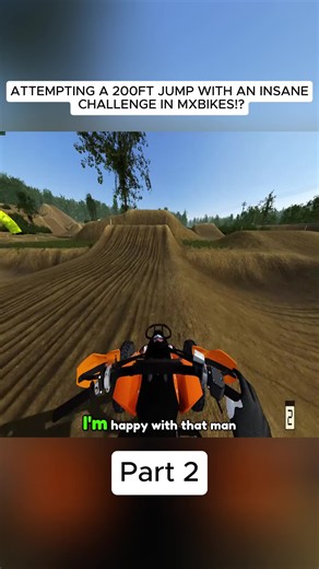 ATTEMPTING A 200FT JUMP WITH AN INSANE CHALLENGE IN MXBIKES!? #mxbikesgameplay #mxbike #mxbikes #part2