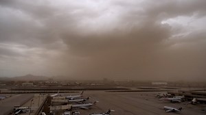 Haboob Wind Storm Blankets Phoenix Area With Choking Red Dust