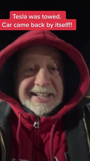 Amazing Tesla Towed Vehicle That Comes Back Magic Trick