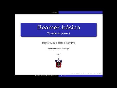 LaTeX texmaker Tutorial 14| Beamer. Elementos básicos de una presentación - español 3/n