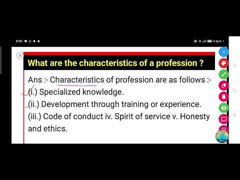 What are the characteristics of a profession?