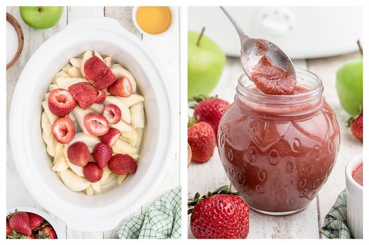 Slow Cooker Strawberry Applesauce