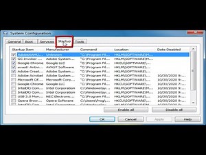 How To Disable Startup Programs In Windows 7