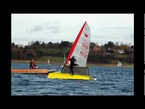 Lowrider international moth sailing at Draycote water sailing club