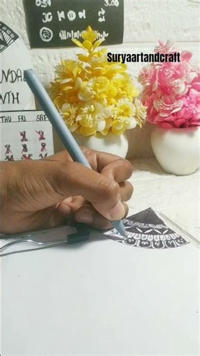 Try this mandala art🎨#suryaartandcraft #mandalaartforbeginners #mandalaart #mandala #mandalaart