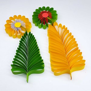 163K views · 10K reactions | Flower leaf making very easy tutorial at home. Decorative leaves making ideas for room decorations. #PaperLeaf #FlowerLeaf #handmade | Origami Art & Crafts | Facebook