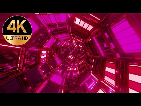 10 hour 4k Psychedelic Visual Meditation background Hexagon neon light tunnel, tv screensaver,