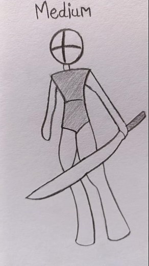 How to draw stickman with sword ✏️#tutorial #art #sketch #artist