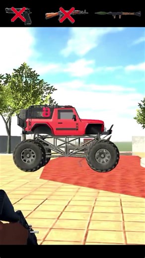 all gun 🆚 monster thar🏎️ in INDIAN HIKE DRIVING 💥 3D #indianbike #bikeindia #franklin #cartoon #gta