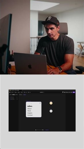 Framer - Build a floating menu navigation #framer #webdesign #nocode