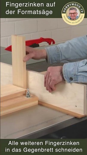 Fingerzinken auf der Formatsäge #shorts
