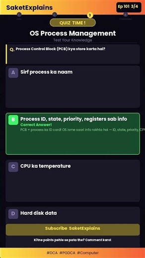 OS Process Management Made Easy 🧠 #saketexplains #dca #pgdca