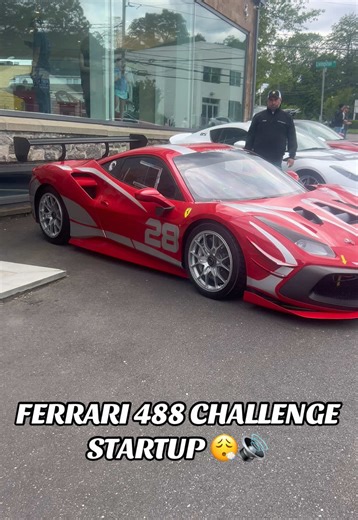 Ferrari 488 Challenge startup road pull… this sounds incrediblely cool 😮‍💨 Throwback to the @𝐌𝐢𝐥𝐥𝐞𝐫𝐌𝐨𝐭𝐨𝐫𝐜𝐚𝐫𝐬 Legends Event (June 2025). Street Ferrari or race Ferrari? 👀 #ferrari #488challenge #exhaustsound #carsoftiktok #fyp