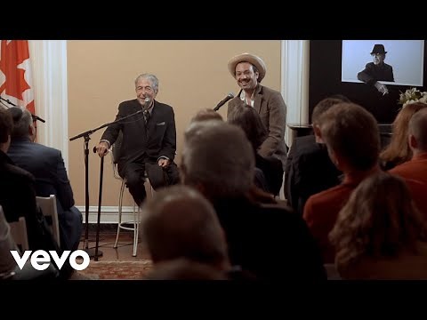 Leonard Cohen - Leonard Cohen on his family (Official You Want It Darker press conference)