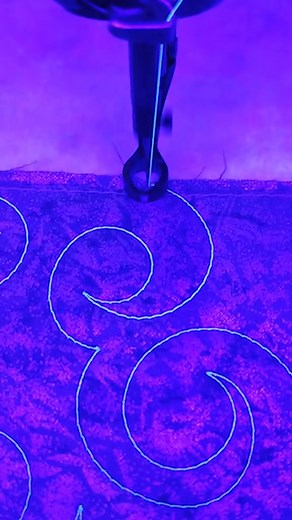 2.1K views · 38 reactions | Tip for black light on dark fabric. #quilt #Quilting #longarmquilting | Creative Longarm Quilting by Karen Marchetti | Facebook