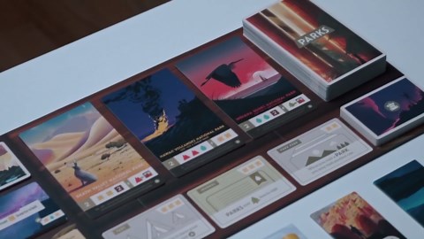 Keymaster Games Parks: Nightfall Expansion - add Camping and Night Themed Parks to The Parks Board Game