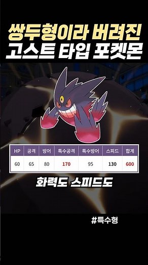 쌍두형이라 버려진 고스트 타입 포켓몬