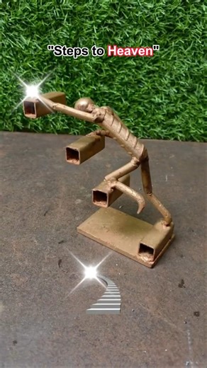 Welded Rebar Illusion 🔩Hovering Steps🔥#shorts #diy