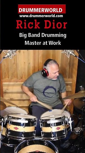 Rick Dior: Big Band Drumming - Master at Work - SHORT - #rickdior #drummerworld #jazzdrumsolo
