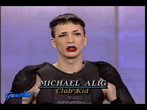 1992. Club Kids organizer and promoter Michael Alig is on the Geraldo show