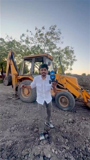 Blue rock car toy damage by real jcb #shorts