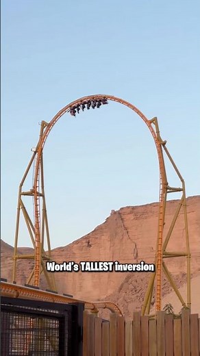 World’s TALLEST Inversion?! 😳🎢 | Spitfire at Six Flags Qiddiya #rollercoaster