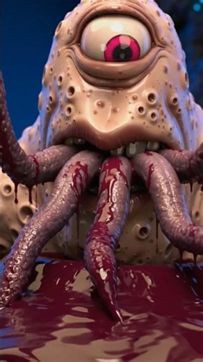 👹 The Four-Tongued Monster Awakens | Dark Alien Creature