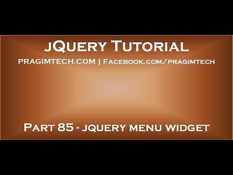 jquery menu widget