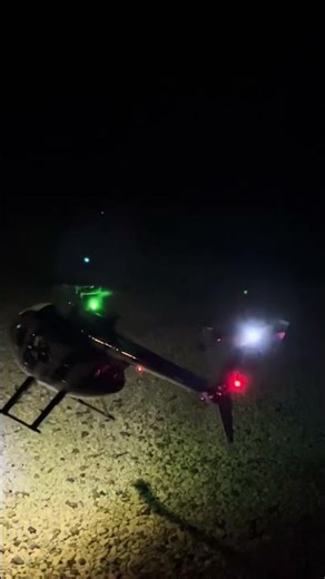Nighttime hover of FLISHRC 500 size MD500 RC helicopter ￼