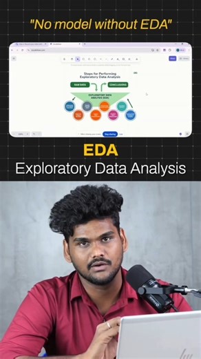 Thiru | AI & ML Engineer on Instagram: "Comment 'EDA' to get step by step guide. Exploratory Data Analysis. . . . Machine Learning, EDA, Data Analysis, Data Manipulation, ML Models . . #mlmodels #eda #dataanalytics #machinelearning #datascience"