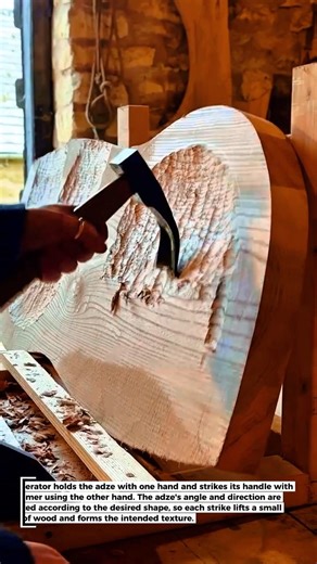 MANUAL WOOD CRAFT! Unique Shape with Adze Tool