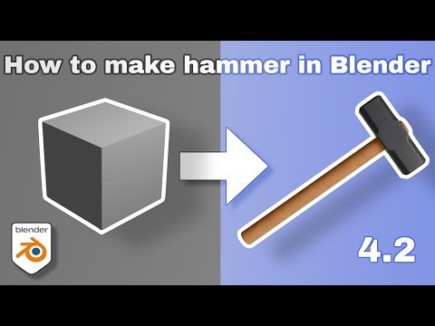 How to make simple hammer in blender 4.2 - Modeling Part 1 (Beginner Tutorial)