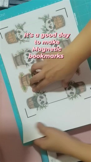 Who said books and pandas don't match? I made some adorable panda bookmarks for both panda and book lovers out there. #cricutmade #magneticbookmark #bookmark #stationery #cricut | Peppergum