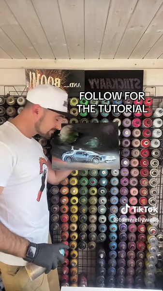Back to the Future Spray Paint Art Tutorial