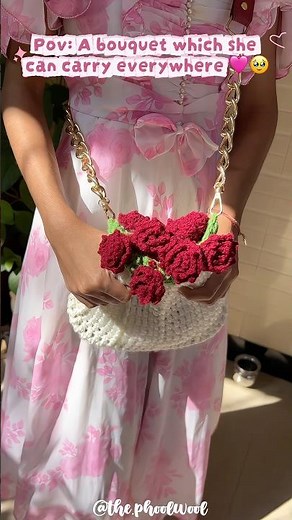 Crochet viral bouquet bag | drawstring bag| beginner friendly tutorial #crochet #trending #patterns