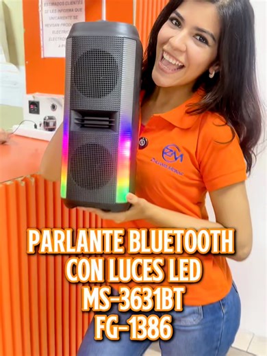 🔊✨ ¡QUE SE ESCUCHE Y SE VEA LA FIESTA! ✨🔊 El Parlante Bluetooth con Luces LED MS-3631BT-M FG-1386 llegó para subirle el volumen a cualquier momento 🎶🔥 🌈 Luces LED RGB de panel completo que transforman el ambiente 📲 Conectividad total: Bluetooth, USB y Radio FM para que la música no pare 🎤 Entrada para micrófono: ideal para karaoke, reuniones y fiestas en casa 🔊 Potencia que se siente: doble parlante de 4” x 2 🔋 Batería de litio de alta capacidad para horas de diversión 📏 Tamaño perfect