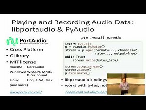 EuroSciPy 2017: Working with Audio Data in Python