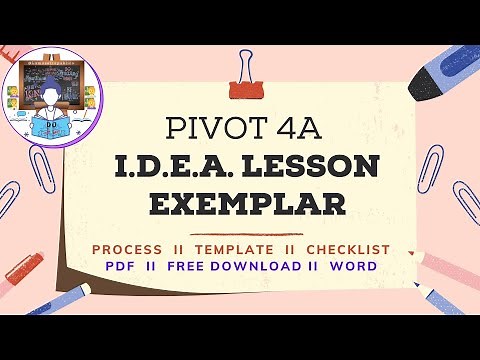 PIVOT 4A IDEA LESSON EXEMPLAR | INSTRUCTIONAL PROCESS | SAMPLE TEMPLATES | CHECKLIST FOR EVALUATION